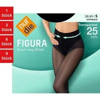 Nur Die Feinstrumpfhose Figura 25 DEN Damen (1er/3er/6er/9er Pack 1 St) nylon transparent strumpfhose durchsichtig frauen multi shape glossy