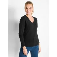 bonprix Strickpullover aus Feinstrick, hüftlang, ohne Verschluss, schmale Passform