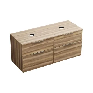 Burgbad Waschtischunterschrank Eqio 619x1400x550 Frassino Dekor Cappuccino, SGUV140F3437 SGUV140F3437