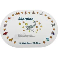 varivendo Tischdecke Platzmatte Skorpion Tischset - Astro-Design Schwarz Bunt - 1 Stück (Stück 1-tlg, Platzmatte), Tischset Unterlage Dekoration Essmatte Sternzeichenmotiv
