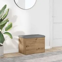 vidaXL Sitzbank, Sitzbank mit Stauraum Artisan-Eiche 62x42x45 cm Holzwerkstoff