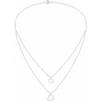 ALEXANDER YORK Kette mit Anhänger Layering-Look HERZ, 925 Sterling Silber