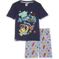 LEGO® kidswear Shorty LEGO CITY SHORTY PYJAMA Jungen kurzer Schlafanzug hellblau, rot und Dunkelblau Gr.104 116 128 140