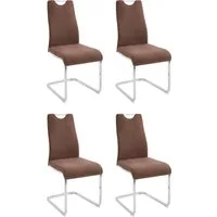 Home affaire Esszimmerstuhl Milano (Set, 4 St), (2 oder 4 Stück), Bezug in Microfaser oder Cord, Freischwinger