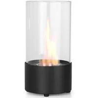 Moritz Dekokamin Tischkamin 30 x 15 x 15 cm schwarz 300 ml Edelstahldose, Ethanolbrenner Glasfeuer Terrassenfeuer Kamin