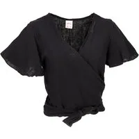 Guru-Shop Longbluse Boho Wickelbluse, Wickeltop aus Baumwolle -.. alternative Bekleidung