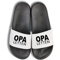 Youth Designz Herren Badelatschen "Opa Letten" Fun-Print lustig Geschenk Statement Badeschuh mit witzigen Aufdruck für Männer