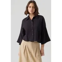 Vero Moda Hemdbluse VMNATALI CROP SHIRT WVN NOOS Baumwolle, loose fit
