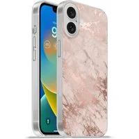 MuchoWow Handyhülle für Apple iPhone 16 Marmor - Rosa - Luxus - Marmoroptik - Glitzer - De, Smartphone-Bumper, Print, Handy Schutzhülle Dünn