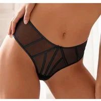 LASCANA Panty aus fancy Mesh mit flexiblen Stäbchen in Satin-Optik