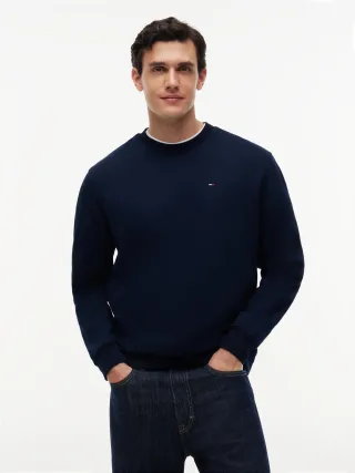 Tommy Jeans (PVH Group) - TJM REG S FLAG CREW Dark Blue - Gr. - XXL