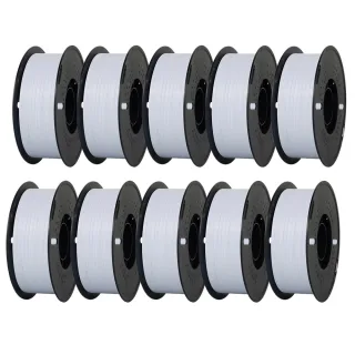 KINGROON PETG 3D Printer Filament 1.75mm 10kg White High Strength Easy to Print Eco-Friendly No Bubbles Smooth Printing