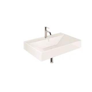 KLUDI-RESA Waschtisch 81 x 50 H12 cm Ein Hahnloch Weiß glänzend 59WW8143