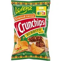 LORENZ Knabberei, Lorenz Crunchips Burrito goldgelbe Chips mit Fleischgeschmack 130g