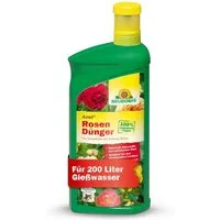 Neudorff Gartendünger Bio - Azet RosenDünger 1L für 200L Gießwasser, 100% organisch und vegan - Bio Dünger mit Extra Kalium, für blütenreiche und intensiv duftende Rosen auf Balkon oder Garten, mit praktischem Dosierbecher