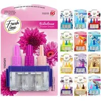Fresh Line Raumduft Nachfüllflakons, 3 x 7 ml – Für elektrische Duftstecker, Geeignet für elektrische Duftstecker – für Wohnräume und Büro