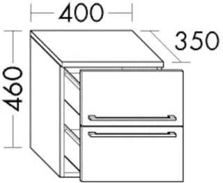 Burgbad Unterschrank Cube PG1 460x1200x525 Graphit Softmatt, USIE120F5786 USIE120F5786