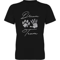 G-graphics T-Shirt Dream Team – Hand & Pfote Herren T-Shirt mit einem Spruch / Print für die echte Hundepapas