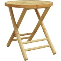 vidaXL Gartentisch Gartentisch Klappbar Ø45x45 cm Bambus (1-St)