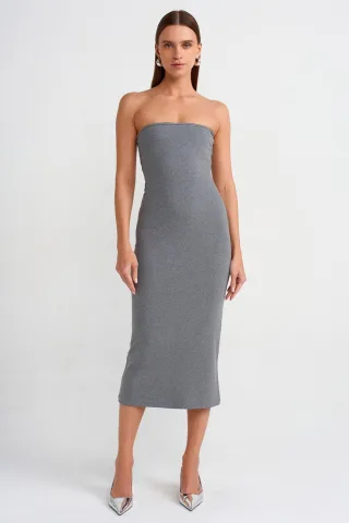 Trägerloses Bodycon-Midikleid