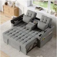 i@home Schlafsofa 2-Sitzer Sofa, mit Stauraum und Verstellbarer Rückenlehne, Vielseitiges Klappsofa