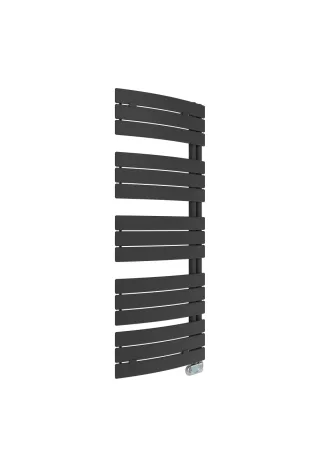 Neuesbad Badheizkörper Salt B:550, H:1380mm, mattschwarz, gebogen, elektrisch NB1SES1381