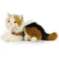 Teddys Rothenburg Kuscheltier Katze dreifarbig liegend 30 cm Plüschkatze