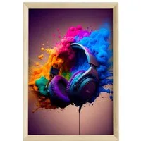 JUSTGOODMOOD Poster Premium ® Gamer Kopfhörer · Multifarben · ohne Rahmen