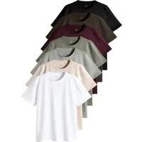 The Set T-Shirt The Set Regular Fit Kurzarm-T-Shirts, 7er-Pack (7-tlg)