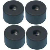 Adam Hall Möbelfuß, (Fittings, Füße), 4911 4xGummifuß im Set 38x25mm mit Stahlscheibe, Blisterpack - Füße