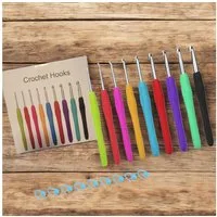 Preis-Shop24 Stricknadeln 9 tlg. Ergonomisches Häkelnadel Set