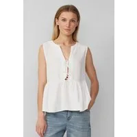 s.Oliver Blusentop Bluse Ärmellose Bluse im Relaxed Fit mit Bindedetail