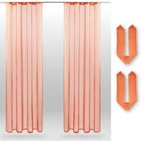 Bestlivings Vorhang (2 St), Kräuselband, transparent, Voile, Gardinenset "Transparent" mit Universalband