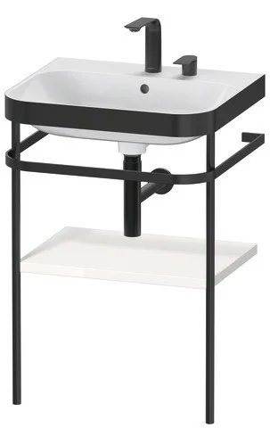 Duravit Happy D.2 Plus c-bonded Set mit Metallkonsole Weiß Hochglanz 575x490x850 mm - HP4735E2222 HP4735E2222