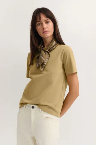 Bugatti Damen T-Shirt mit Rundhals-Ausschnitt