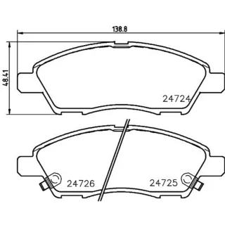 Hella Bremsbel?ge vorne Nissan Micra Tiida
