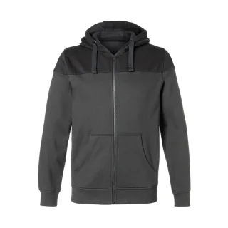 KÜBLER SHIRTS Kapuzen-Sweatjacke dunkelgrau/schwarz M - 5223 6406-9899-M
