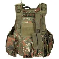 MFH Anglerweste Weste, "Ranger", div. Taschen, flecktarn