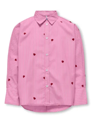 KIDS ONLY - KOGNEW LINAGRACE LS ST.EMB SHRT WVN NOOS Begonia Pink - Gr. - 146