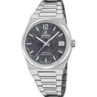 Festina Automatikuhr Automatic F20029_C, Armbanduhr, Damenuhr, Swiss Made, Mechanische Uhr, Edelstahlarmband