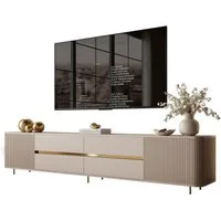 Lookway TV-Schrank MIRAGE GOLD 240 cm mit gerillten Fronten
