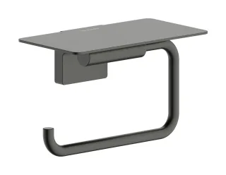 Hansgrohe Papierrollenhalter AddStoris S mit Ablage Brushed Black Chrome,41789340 41789340