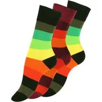 Cotton Prime® Socken mit Blockstreifen (3-Paar) mit Blockstreifen