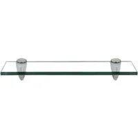 Clanmacy Wandregal Glasablage Glasregal ideal für Bad, Dusche 40x10x0.8 cm Klarglas