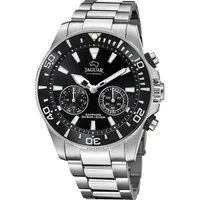 JAGUAR Multifunktionsuhr Jaguar Herrenuhr Edelstahl silber Jaguar, (Multifunktionsuhr), Herren Armbanduhr rund, Edelstahlarmband silber