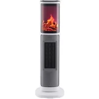 TroniTechnik Heizstrahler Turmheizer KH-064, Keramikelement, Heizgerät,Oszillation,2000W,weiß, 2000 W, zwei Heizstufen, Überhitzungsschutz und Abschaltautomatik, Thermostat