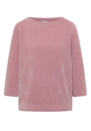 CECIL - 3/4-Arm Shirt aus Cord mit Boat Neck velvet rose - Gr. - XXL
