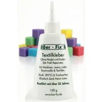 Ber-Fix Textilkleber,Stoffkleber Set mit 12 Mini-Schwämme, (Set), einfach anzuwenden, waschbar bis 95 °C, stark aber flexibel