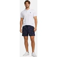 U.S. Polo Assn. Badeshorts Schwimmshorts USMilan – Herren Shorts mit Allover-Logo-Design Allover-Logo-Print, zwei Eingrifftaschen, verstellbare Bindekordel