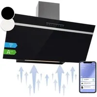 Klarstein Deckenhaube Ava Serie Ava 90 Dunstabzugshaube 90 cm Kopffrei WiFi A++ 515 m³/h Touch LED Ava, Abzugshaube kopffrei Abluft Umluft Wandhaube mit App & Booster